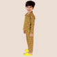Bears Cub Full Sleeves Printed Mix Night Suit For Boys - Olive