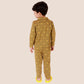 Bears Cub Full Sleeves Printed Mix Night Suit For Boys - Olive