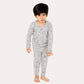 Bears Cub Full Sleeves Printed Nightwear For Boys - Grey Melange