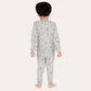 Bears Cub Full Sleeves Printed Nightwear For Boys - Grey Melange